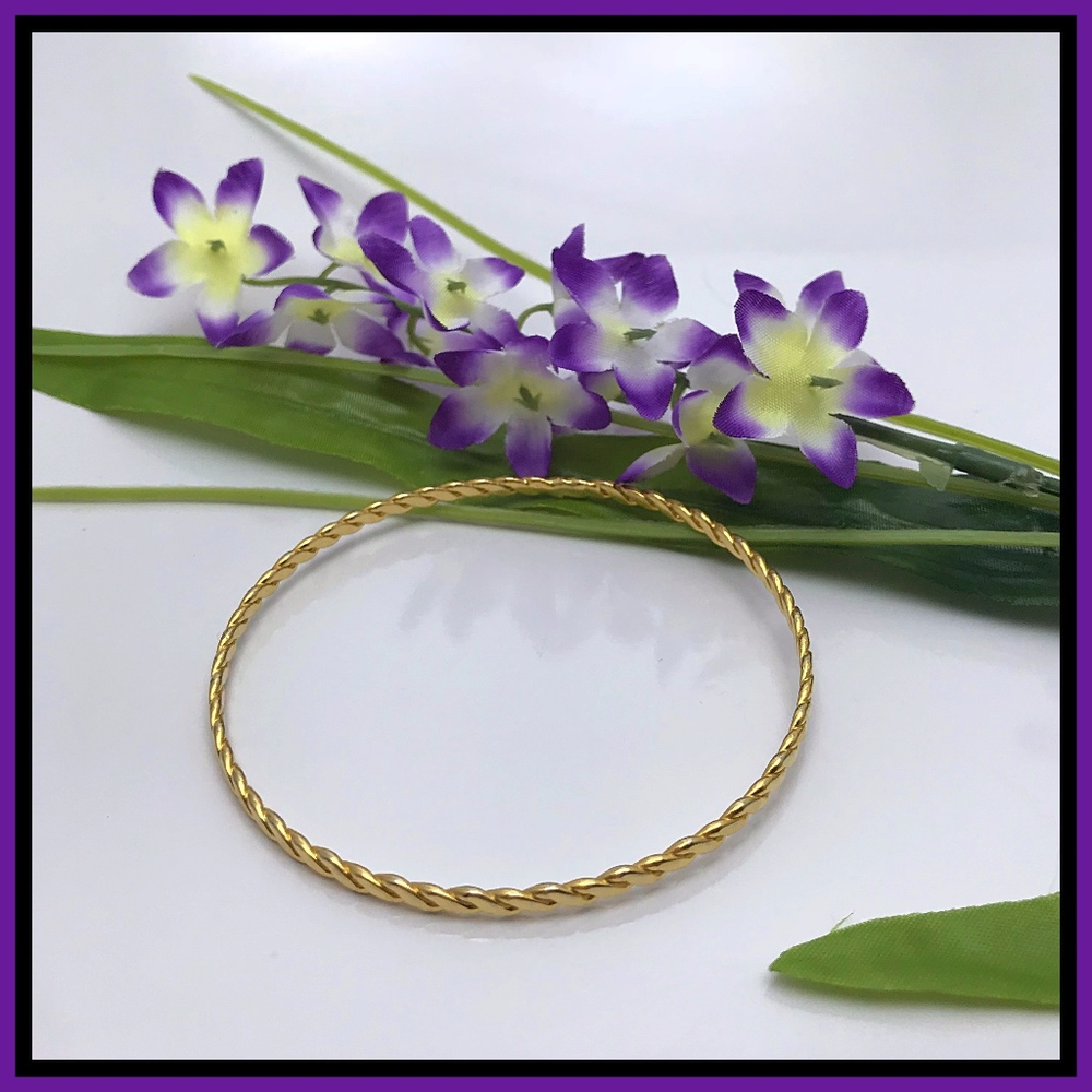 Gold-Tone Braided Bangle Bracelet